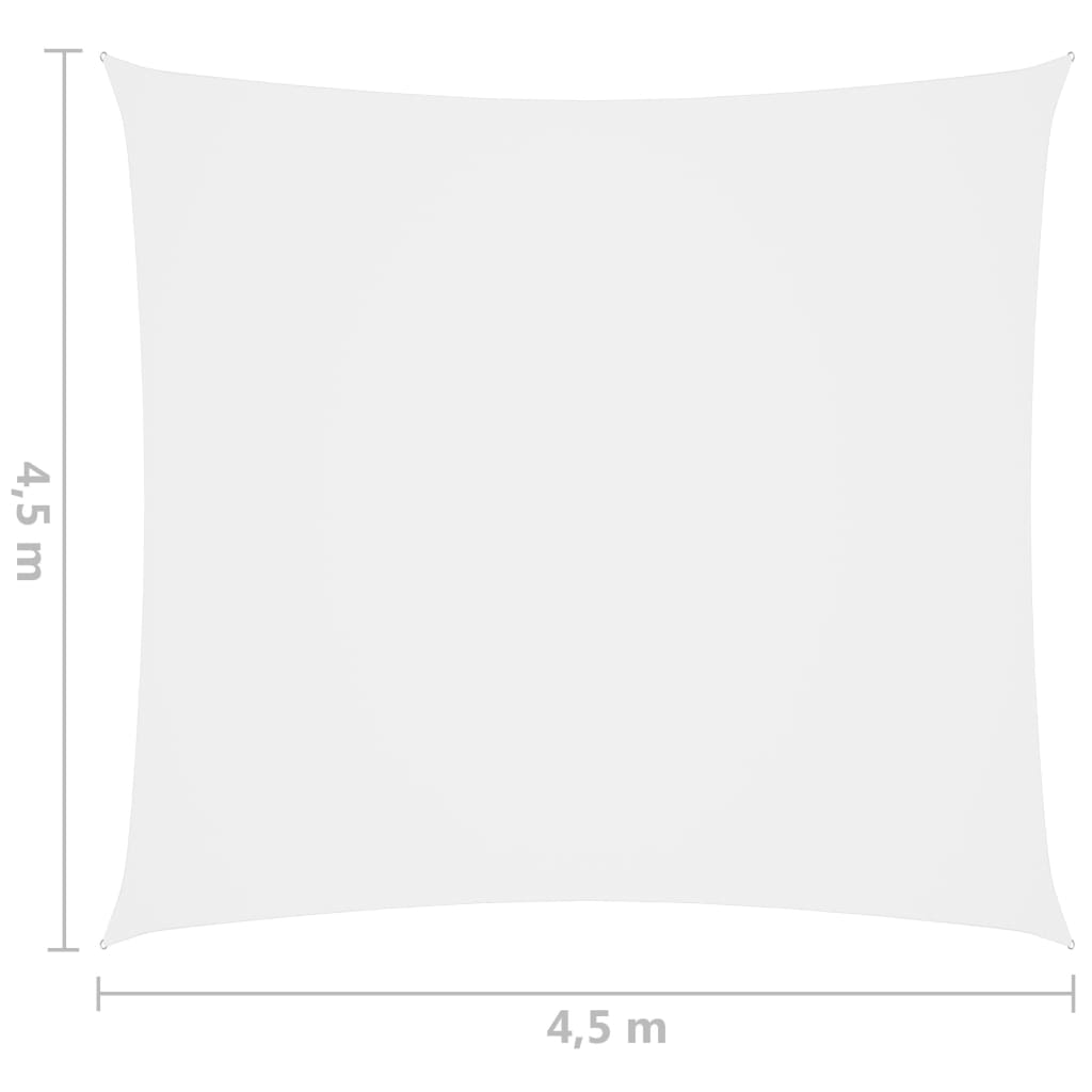 Zonnescherm Vierkant 4,5X4,5 M Oxford Stof 4.5 x 4.5 m Wit