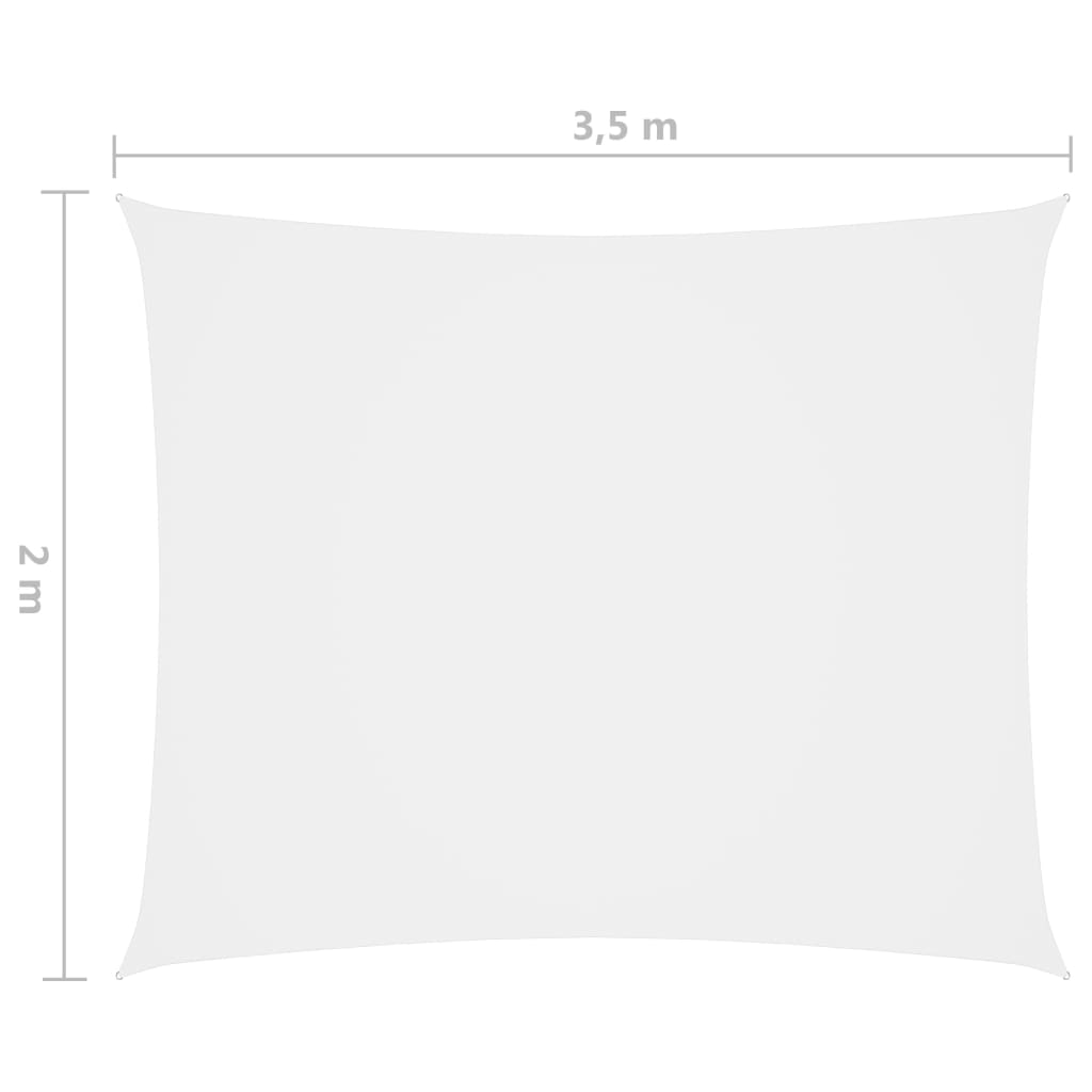 Zonnescherm Rechthoekig 2X3,5 M Oxford Stof Wit 2 x 3.5 m