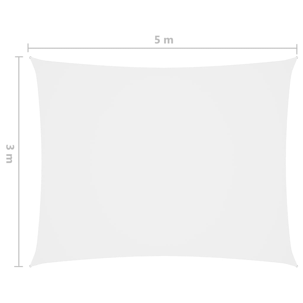 Zonnescherm Rechthoekig Oxford Stof Wit 3 x 5 m