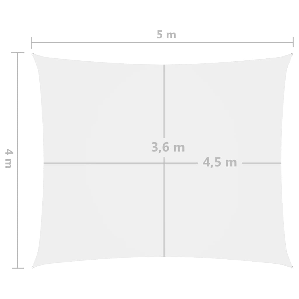 Zonnescherm Rechthoekig Oxford Stof Wit 4 x 5 m