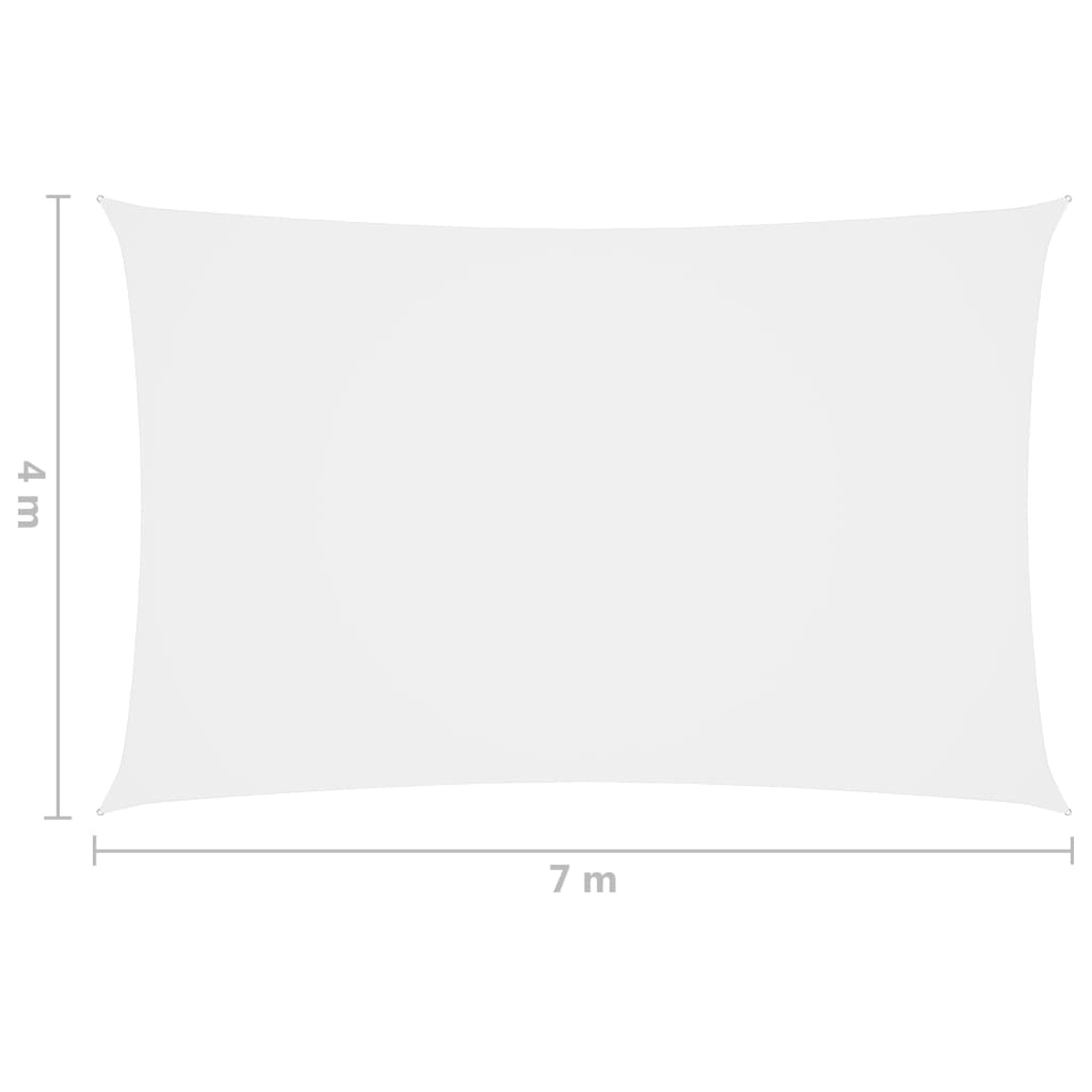 Zonnescherm Rechthoekig Oxford Stof Wit 4 x 7 m