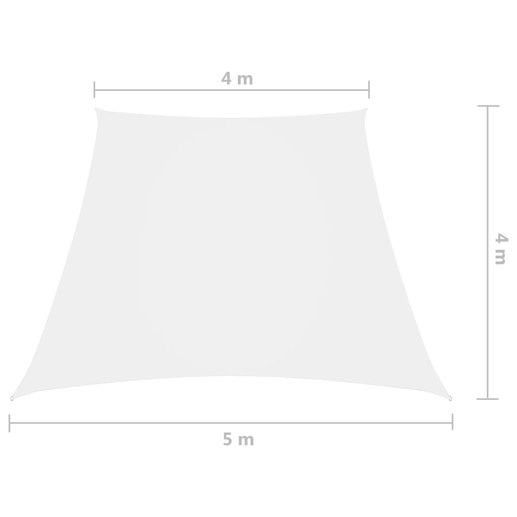 Zonnescherm Trapezium Oxford Stof 4/5 x 4 m Wit