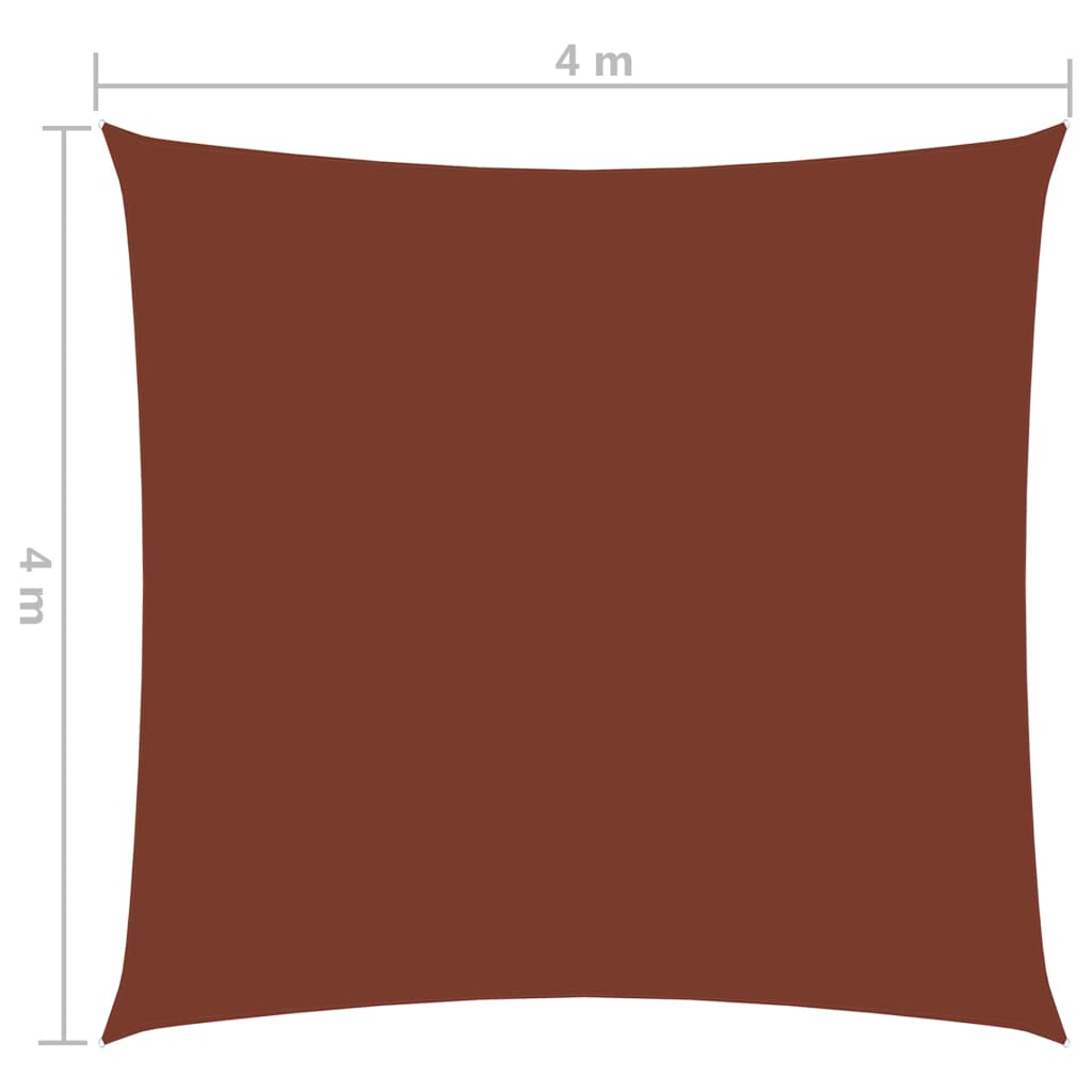 Zonnescherm Vierkant Oxford Stof Kleurig 4 x 4 m Terracotta