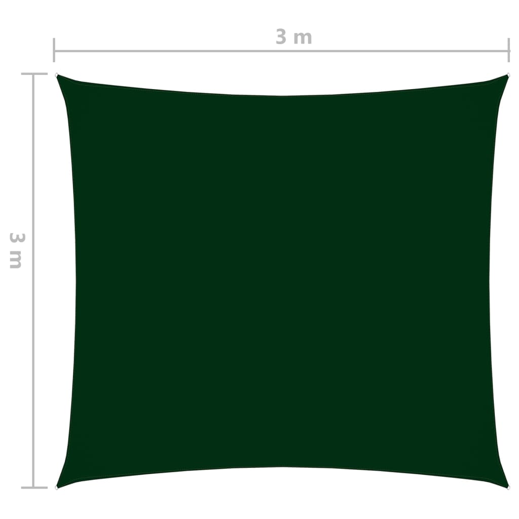 Zonnescherm Vierkant Oxford Stof 3 x 3 m Donkergroen