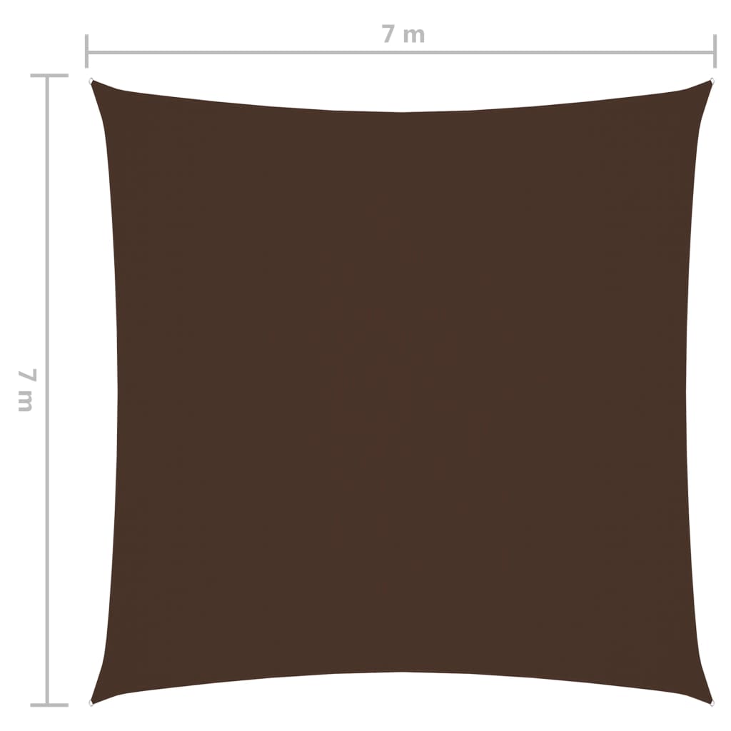 Zonnescherm Vierkant 7X7 M Oxford Stof Bruin 7 x 7 m