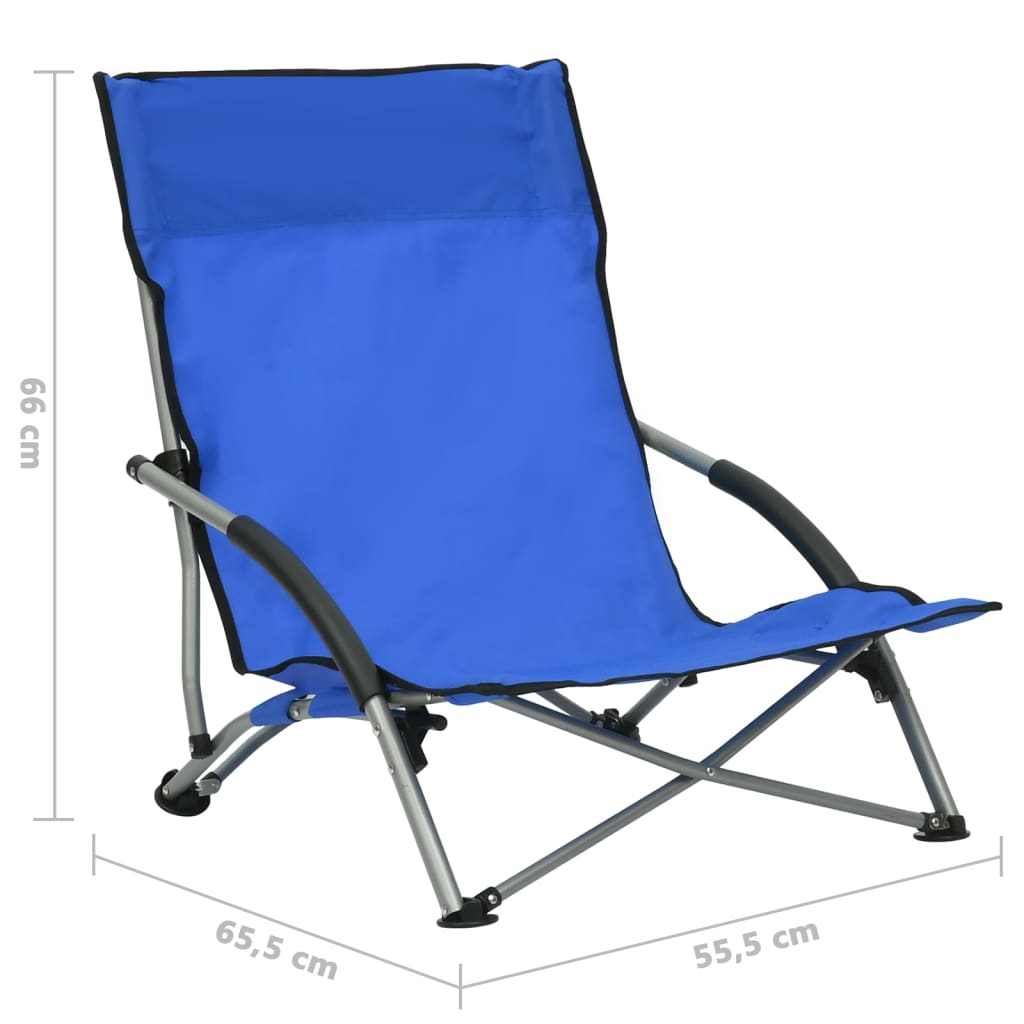 Strandstoelen Inklapbaar Stof Blauw