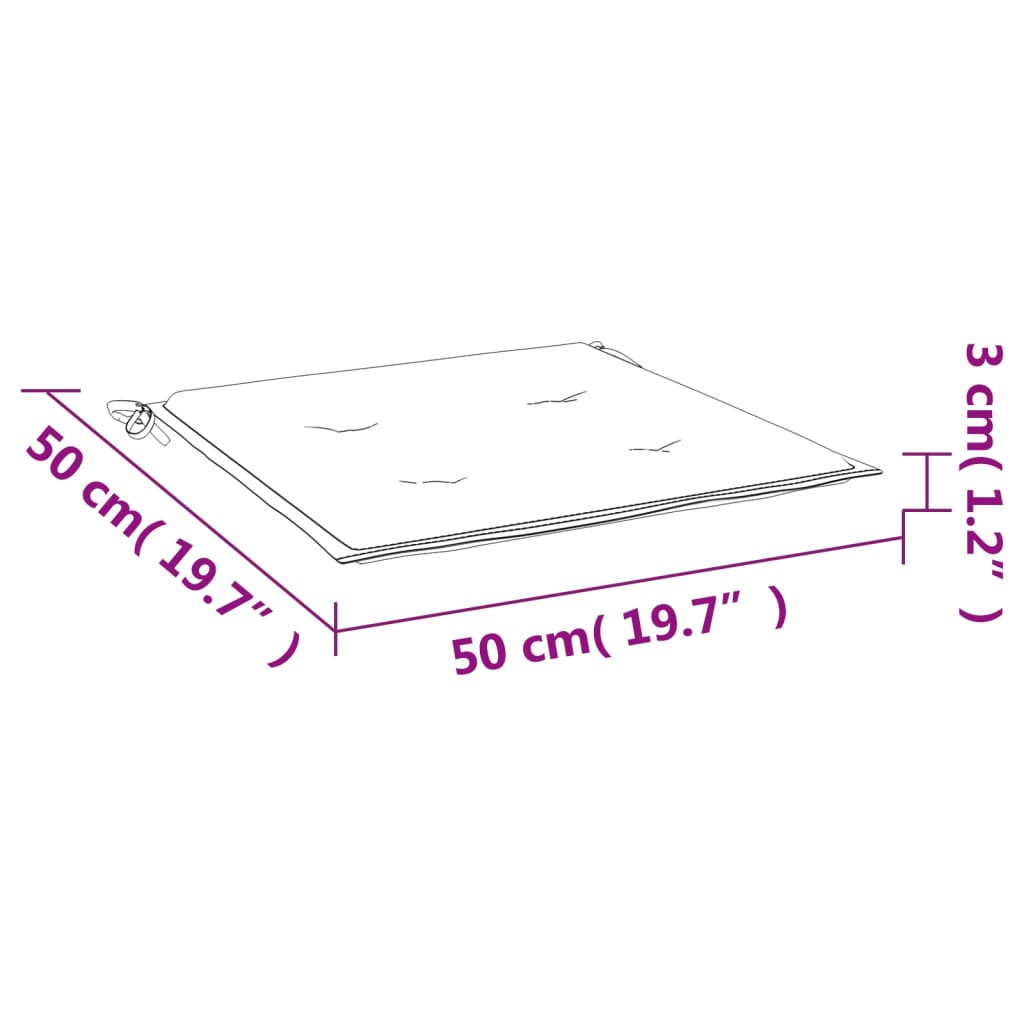 Tuinstoelkussens Oxford Stof 4 50 x 50 x 3 cm Groen