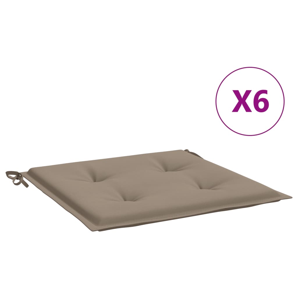 Tuinstoelkussens Oxford Stof 6 50 x 50 x 3 cm Taupe