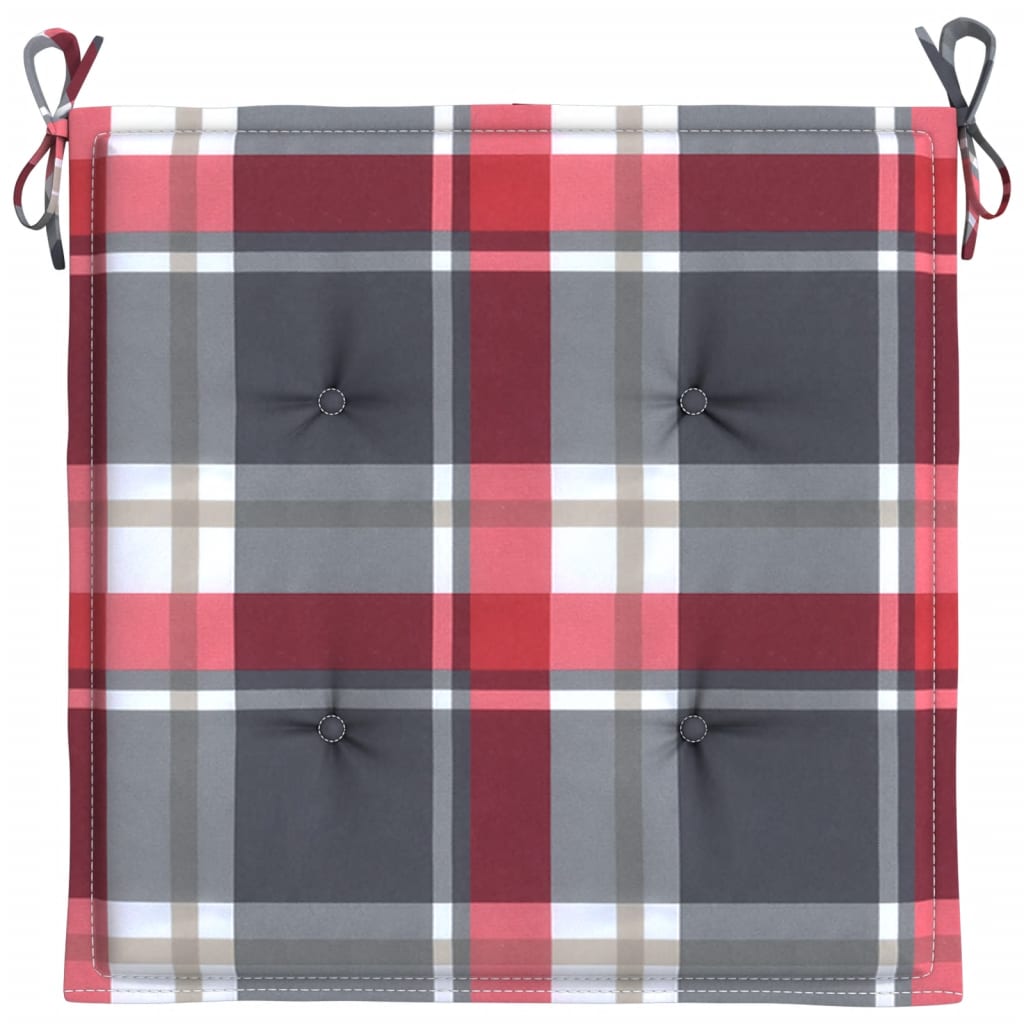 Tuinstoelkussens Oxford Stof Ruitpatroon Rood 4 50 x 50 x 3 cm Rood ruitpatroon