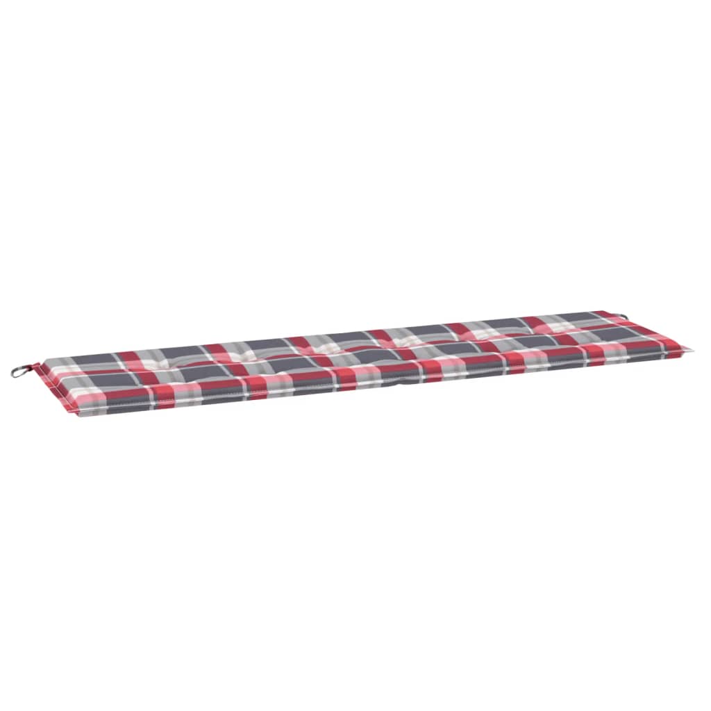 Tuinbankkussen Oxford Stof Ruitpatroon Rood 180 x 50 x 3 cm Rood ruitpatroon