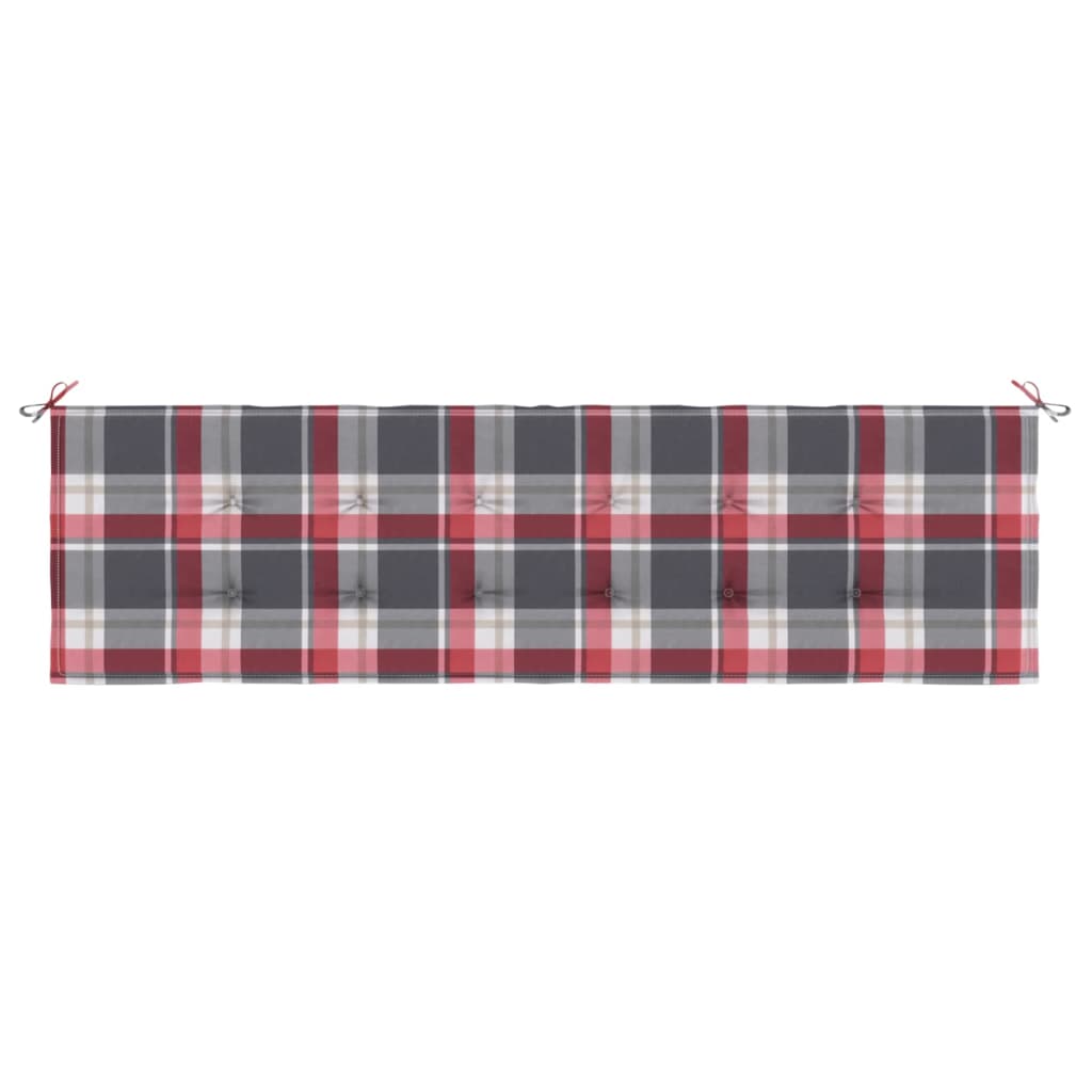 Tuinbankkussen Oxford Stof Ruitpatroon Rood 180 x 50 x 3 cm Rood ruitpatroon