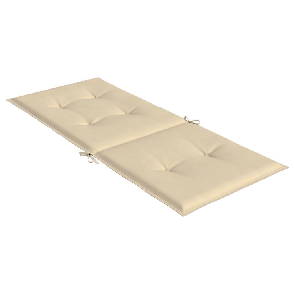 Tuinstoelkussens Hoge Hoge Rug Stof 6 120 x 50 x 3 cm Beige