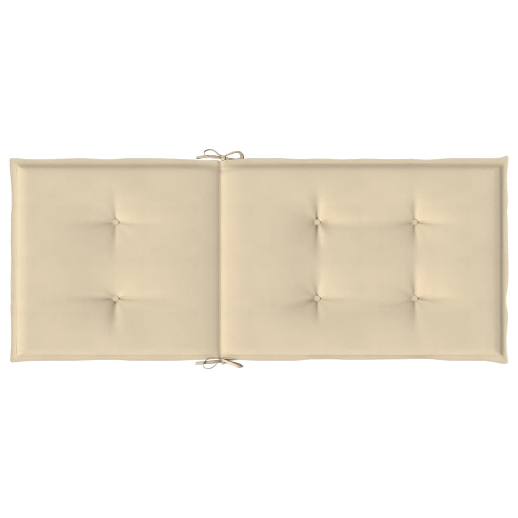 Tuinstoelkussens Hoge Hoge Rug Stof 6 120 x 50 x 3 cm Beige