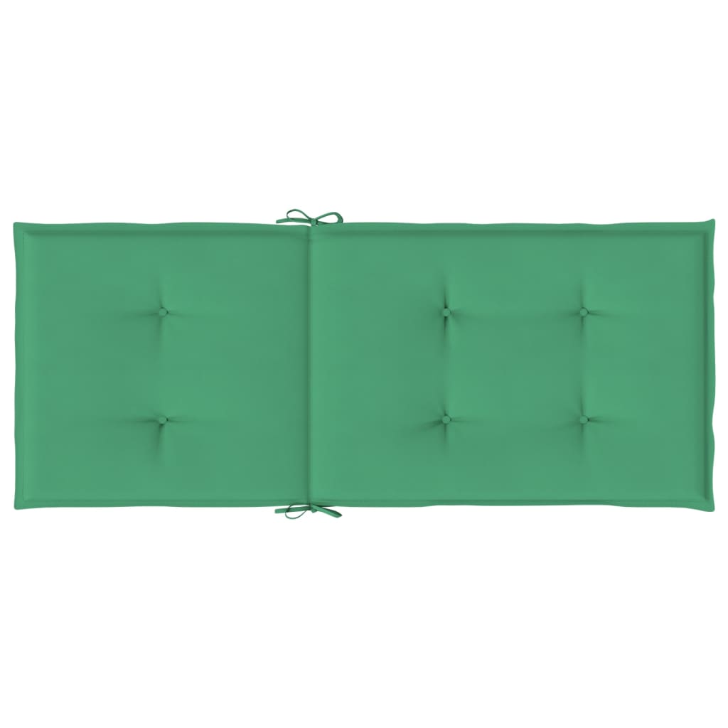 Tuinstoelkussens Hoge Rug Stof 6 120 x 50 x 3 cm Groen