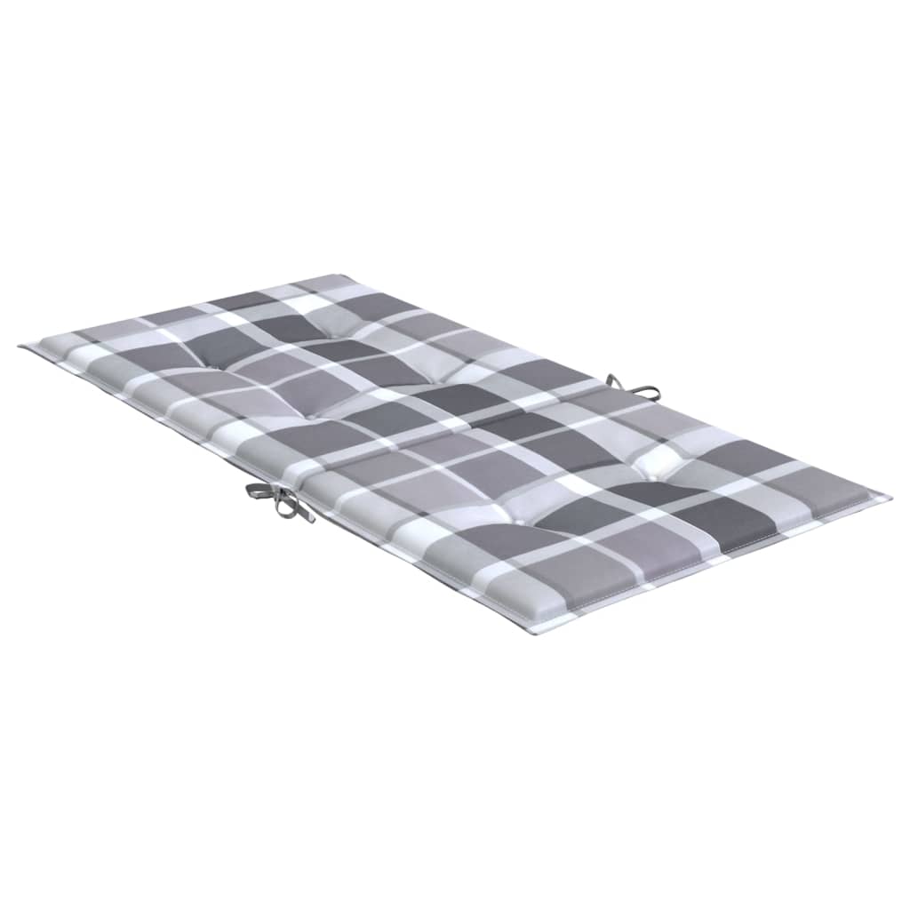 Tuinstoelkussens Oxford Stof Ruitpatroon Grijs 4 100 x 50 x 3 cm Grijs ruitpatroon