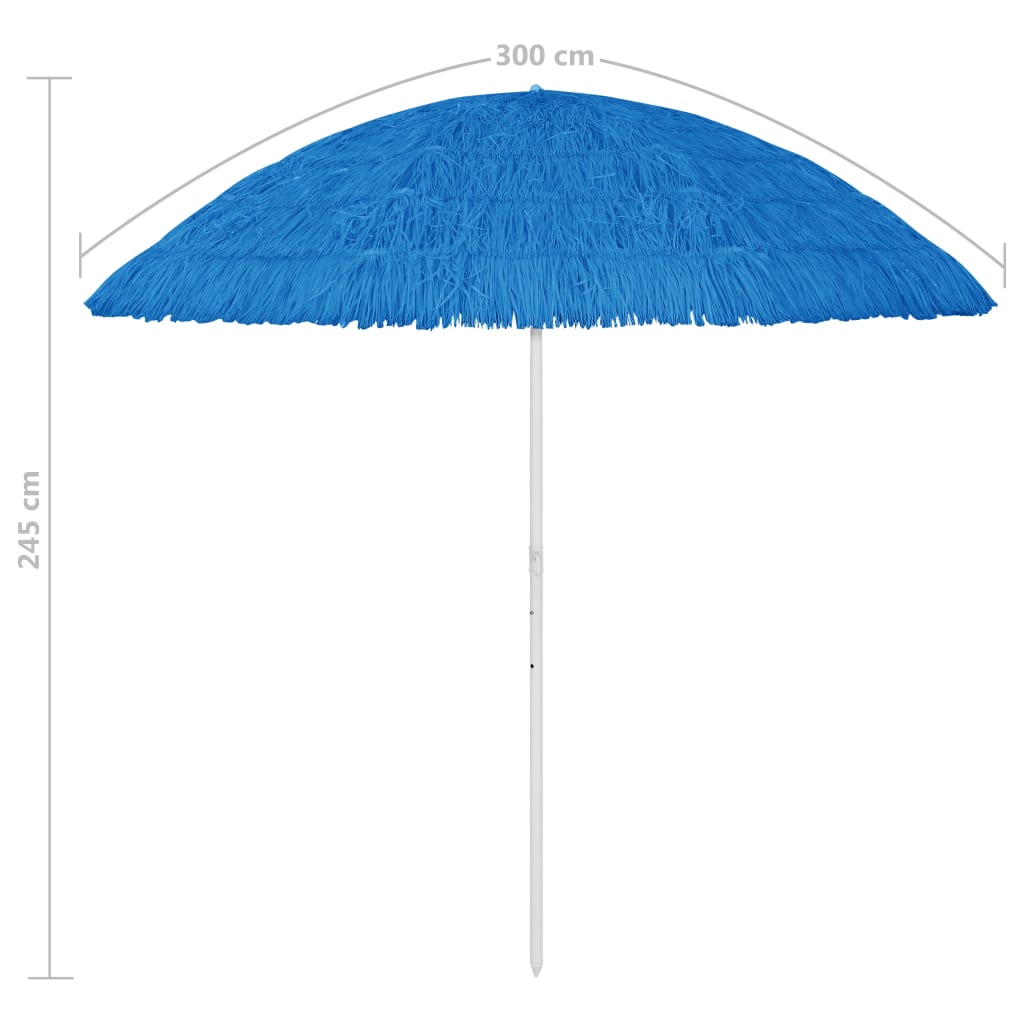 Strandparasol Hawaï 300 Cm Blauw