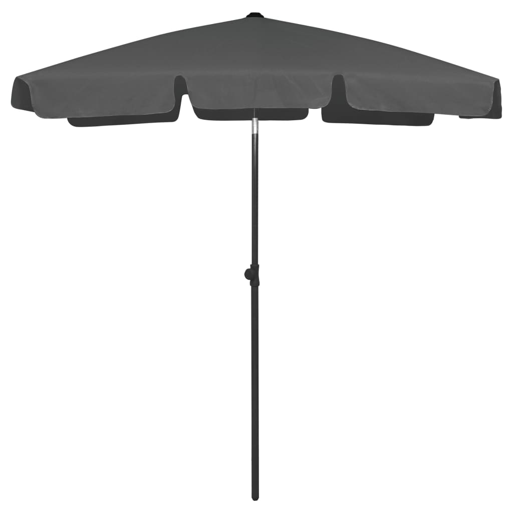 Strandparasol 180X120 Cm Antracietkleurig 180 x 120 cm