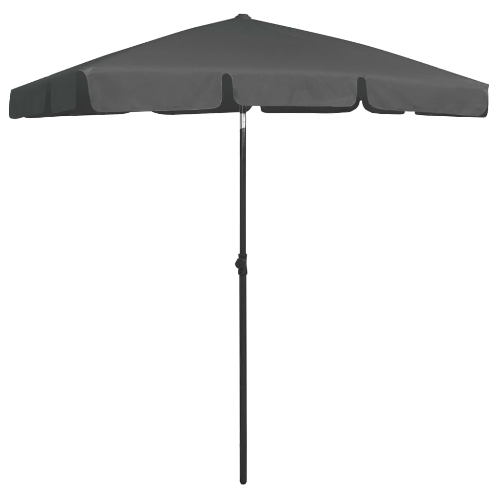 Strandparasol 180X120 Cm Antracietkleurig 180 x 120 cm