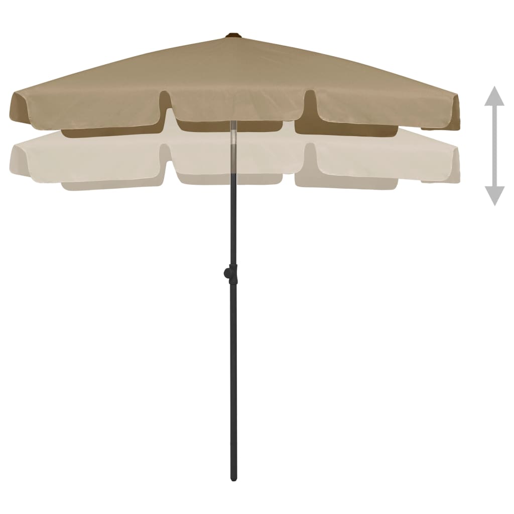 Strandparasol 180X120 Cm Taupe 180 x 120 cm