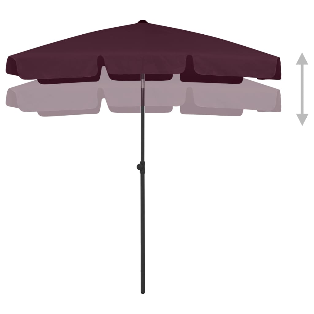 Strandparasol 180X120 Cm Bordeauxrood 180 x 120 cm