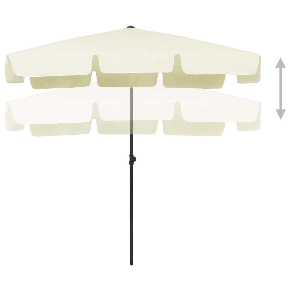 Strandparasol 200X125 Cm Zandgeel 200 x 125 cm sand yellow