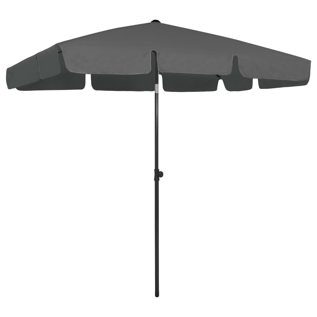 Strandparasol 200X125 Cm Antracietkleurig 200 x 125 cm