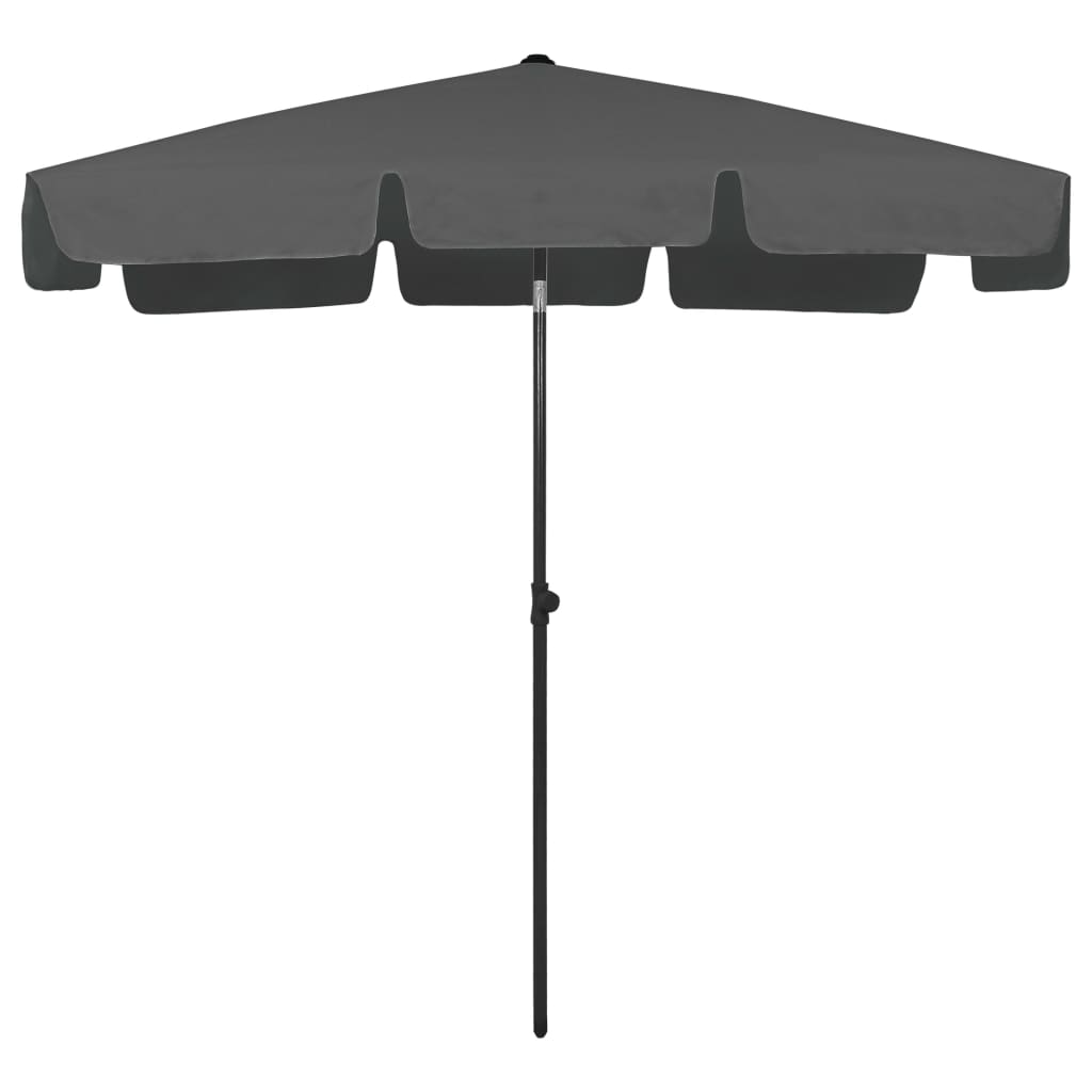 Strandparasol 200X125 Cm Antracietkleurig 200 x 125 cm