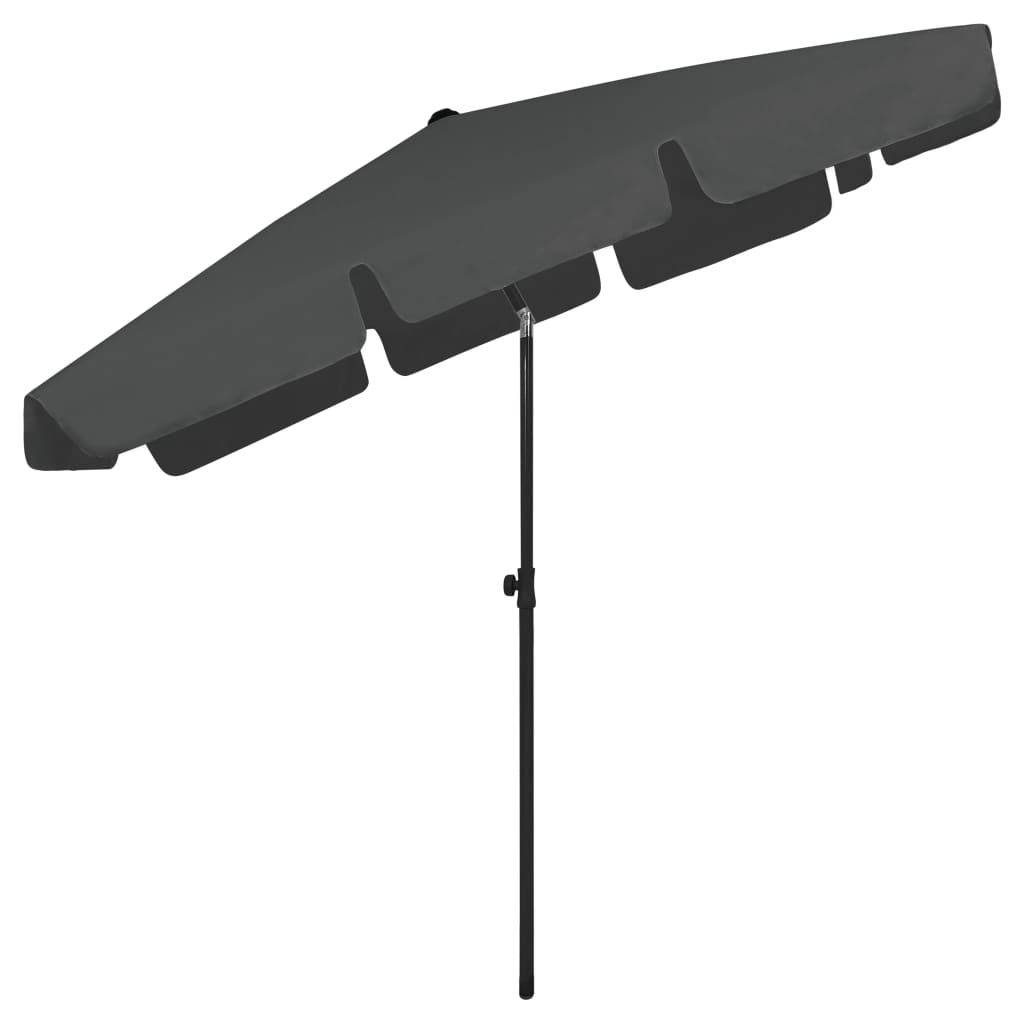 Strandparasol 200X125 Cm Antracietkleurig 200 x 125 cm