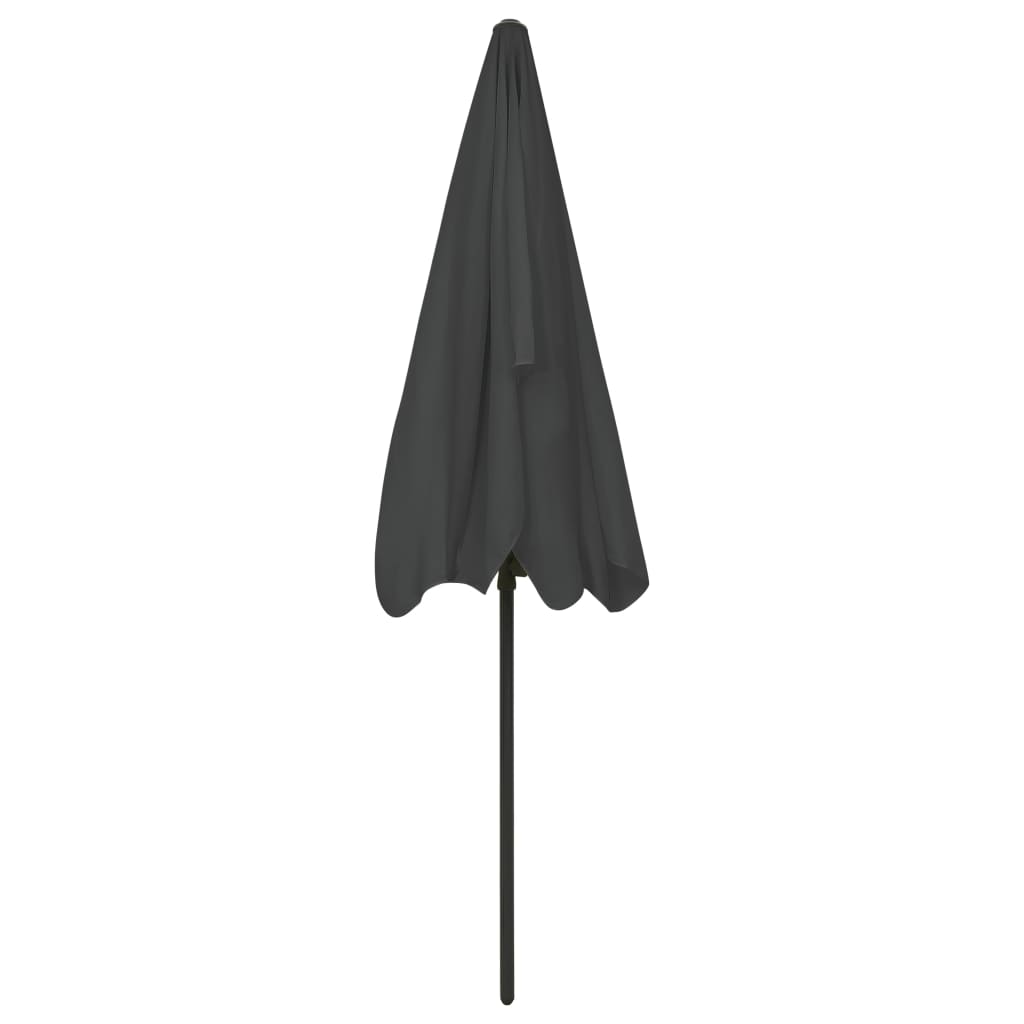 Strandparasol 200X125 Cm Antracietkleurig 200 x 125 cm