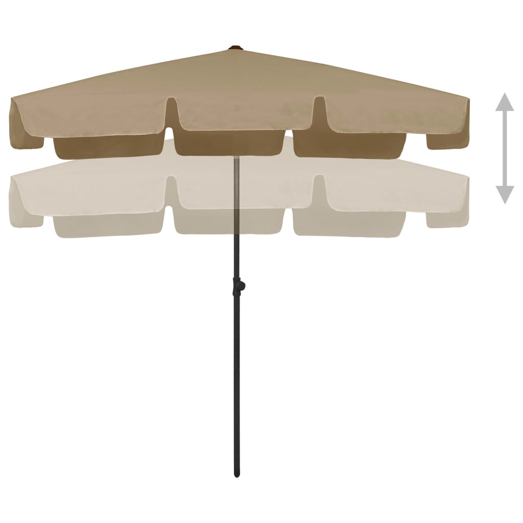 Strandparasol 200X125 Cm Taupe 200 x 125 cm