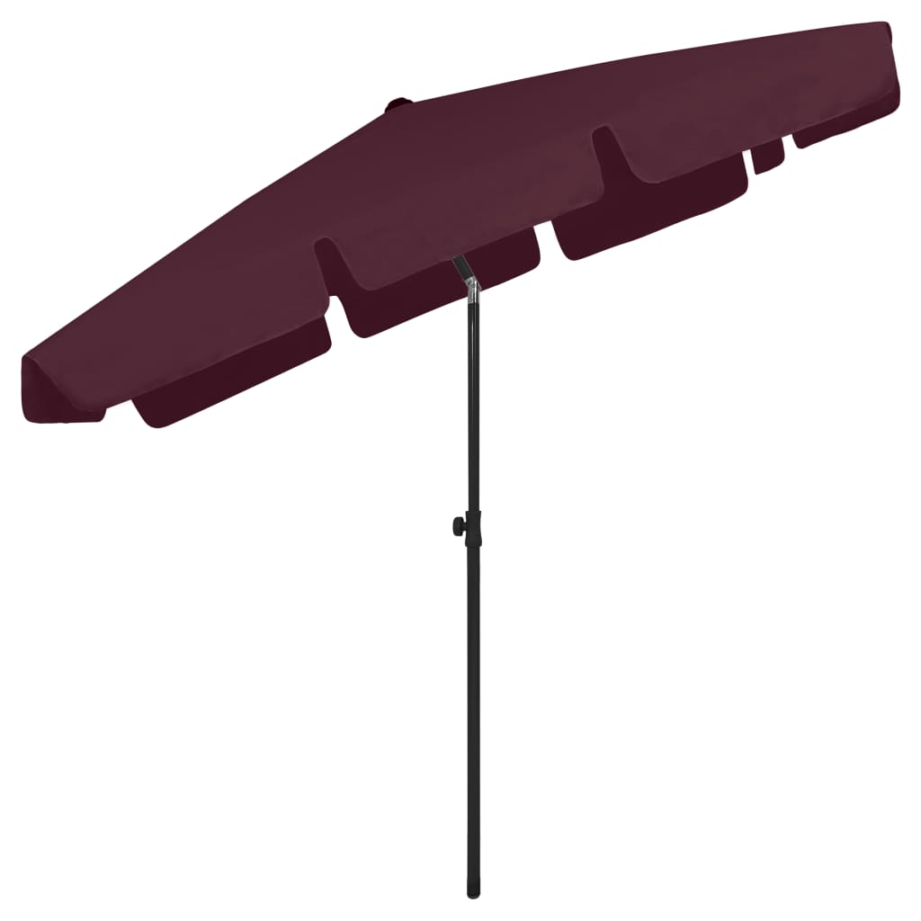 Strandparasol 200X125 Cm Bordeauxrood 200 x 125 cm