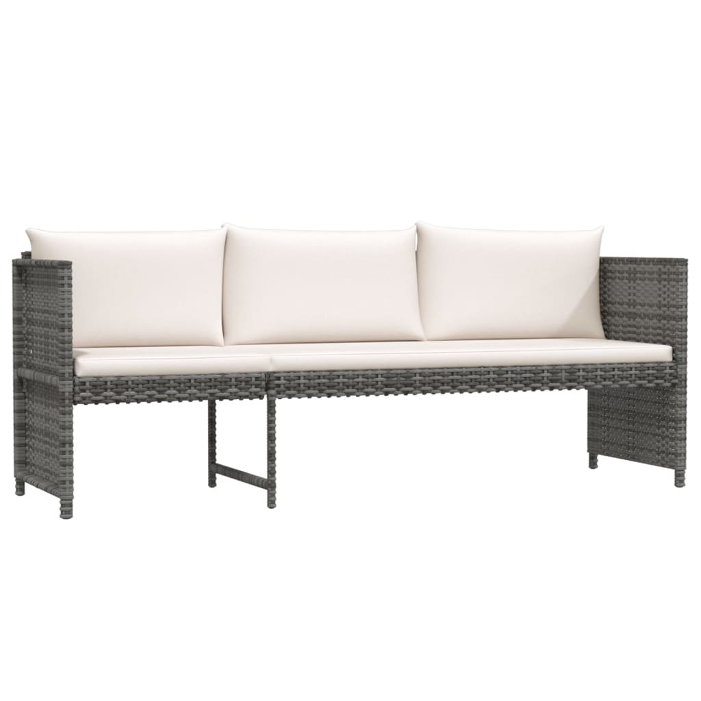 6-Delige Loungeset Met Kussens Poly Rattan Grijs 1