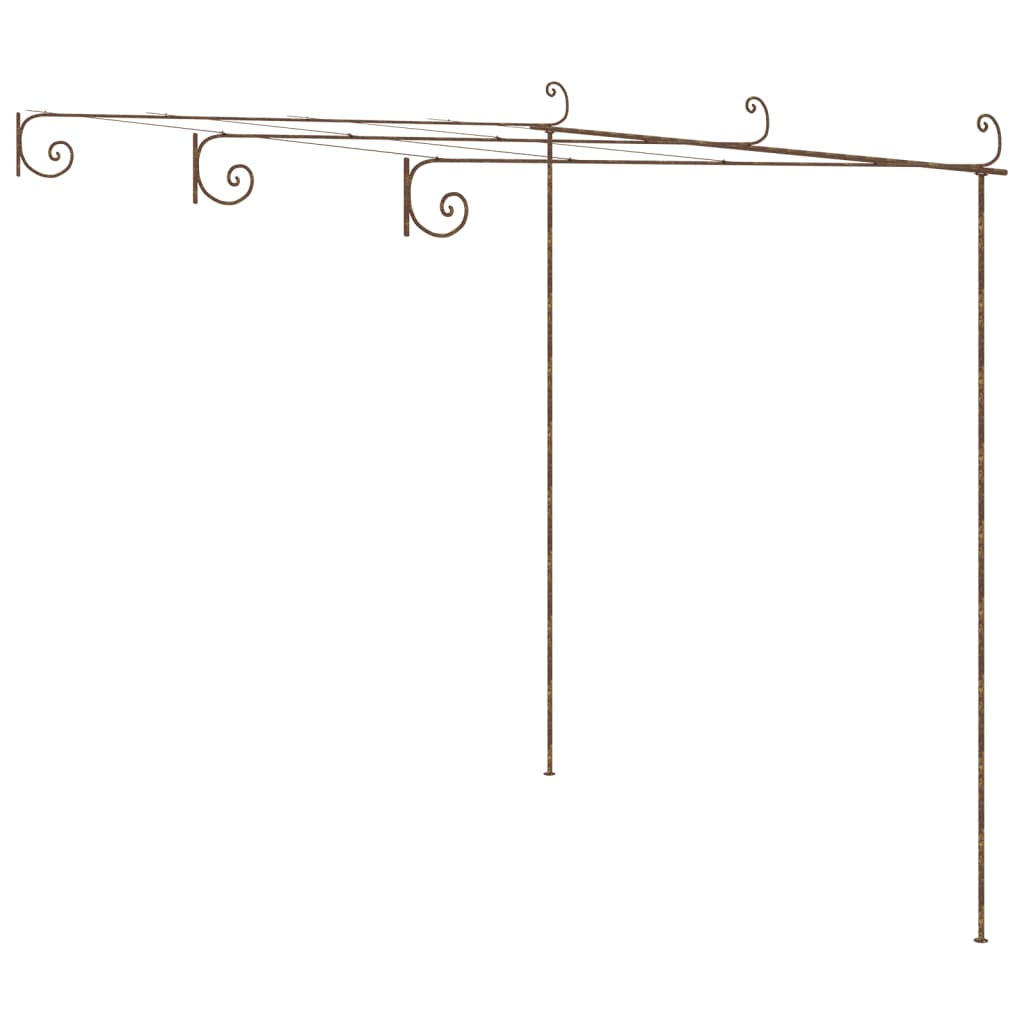 Tuinpergola 3x3x2,5 m ijzer antiekbruin