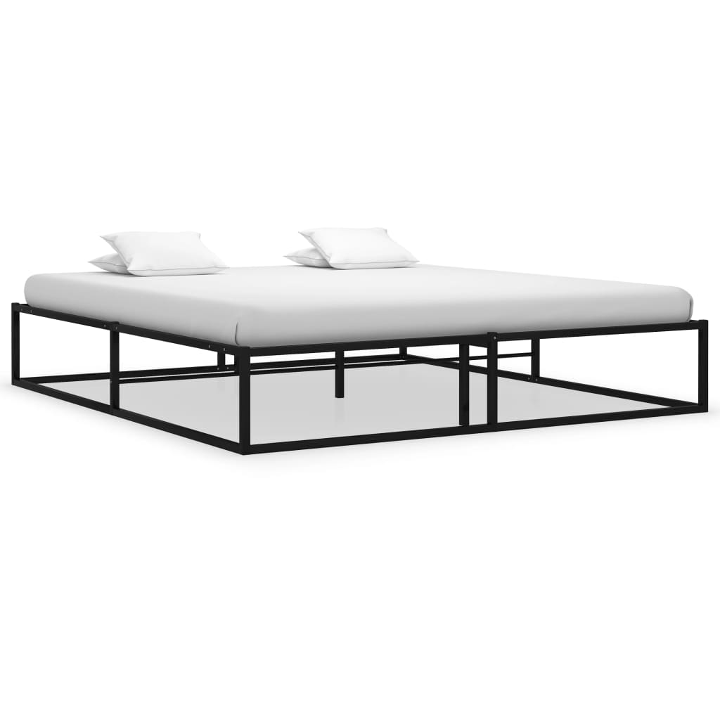 Bedframe metaal zwart 140x200 cm