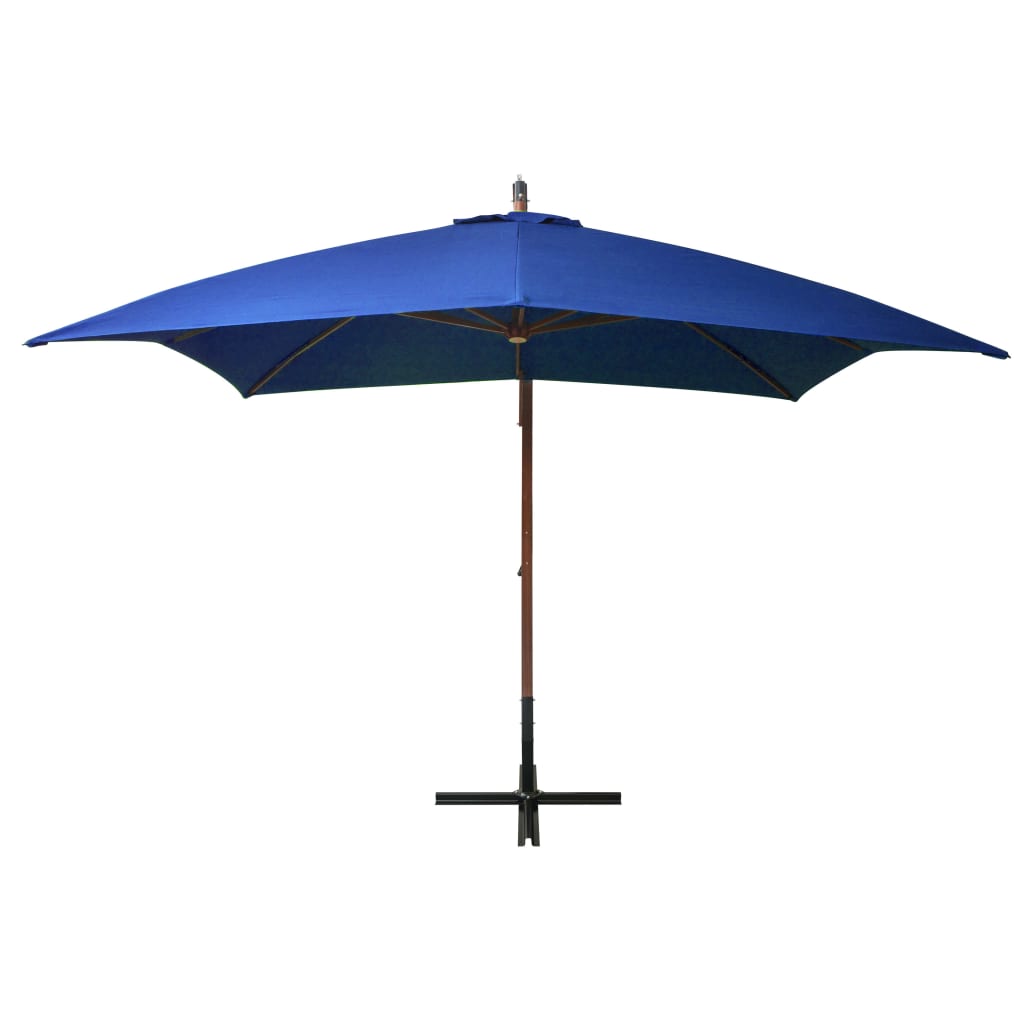 Zweefparasol Met Paal 3X3 M Massief Vurenhout Azuurblauw 3 x 3 m azure blue