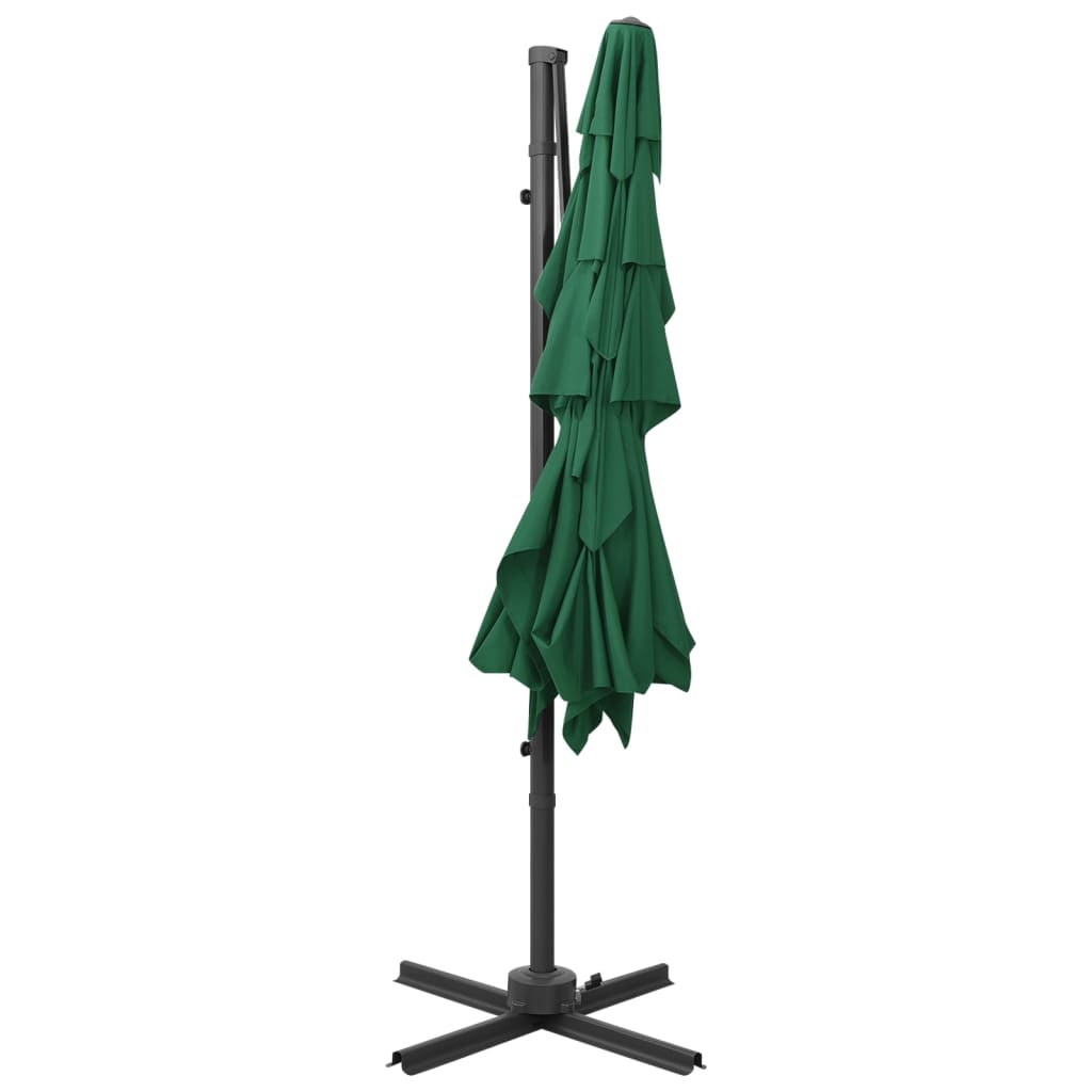 Parasol 4-Laags Met Aluminium Paal 250X250 Cm Groen