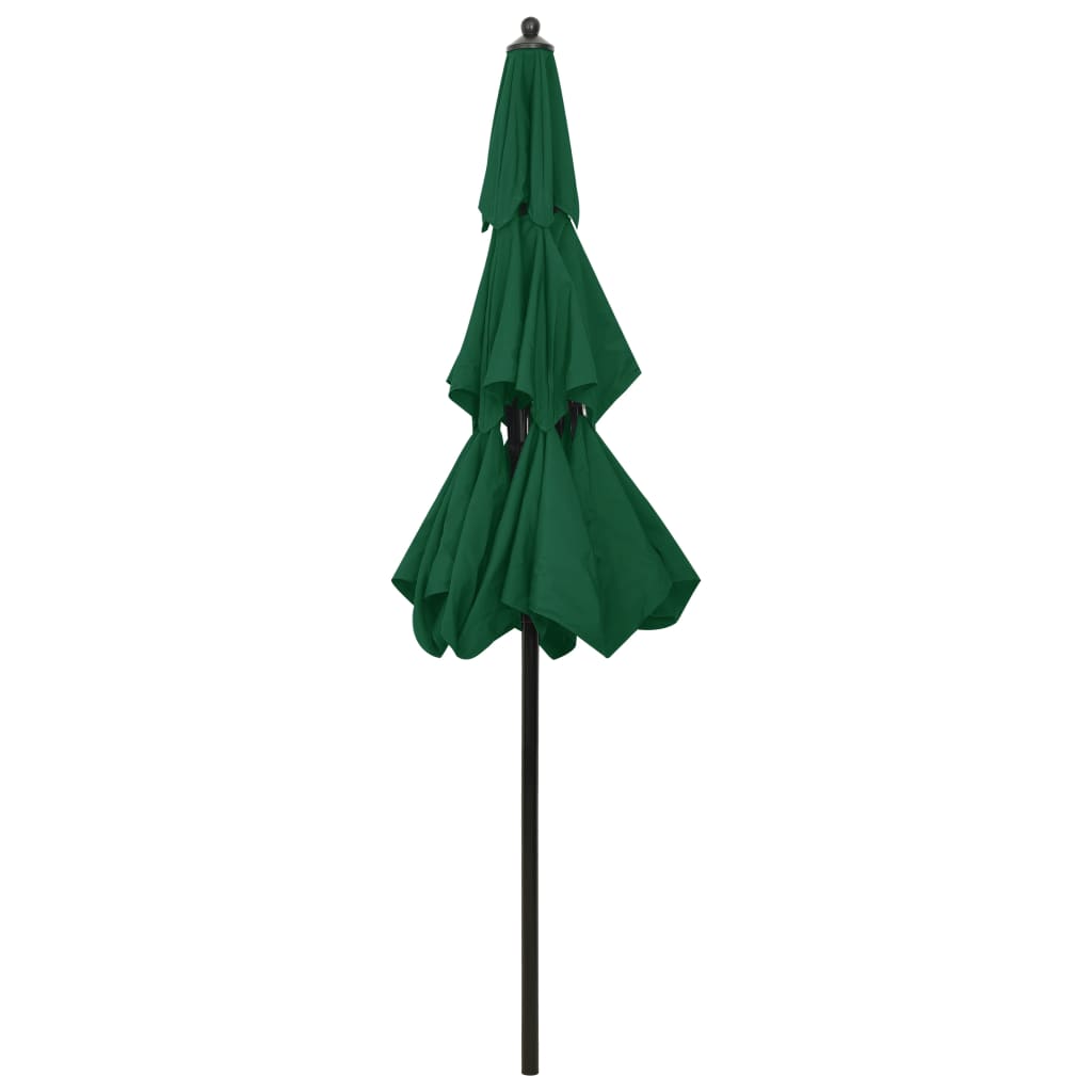 Parasol 3-Laags Met Aluminium Paal 2,5 M Groen 2.5 m