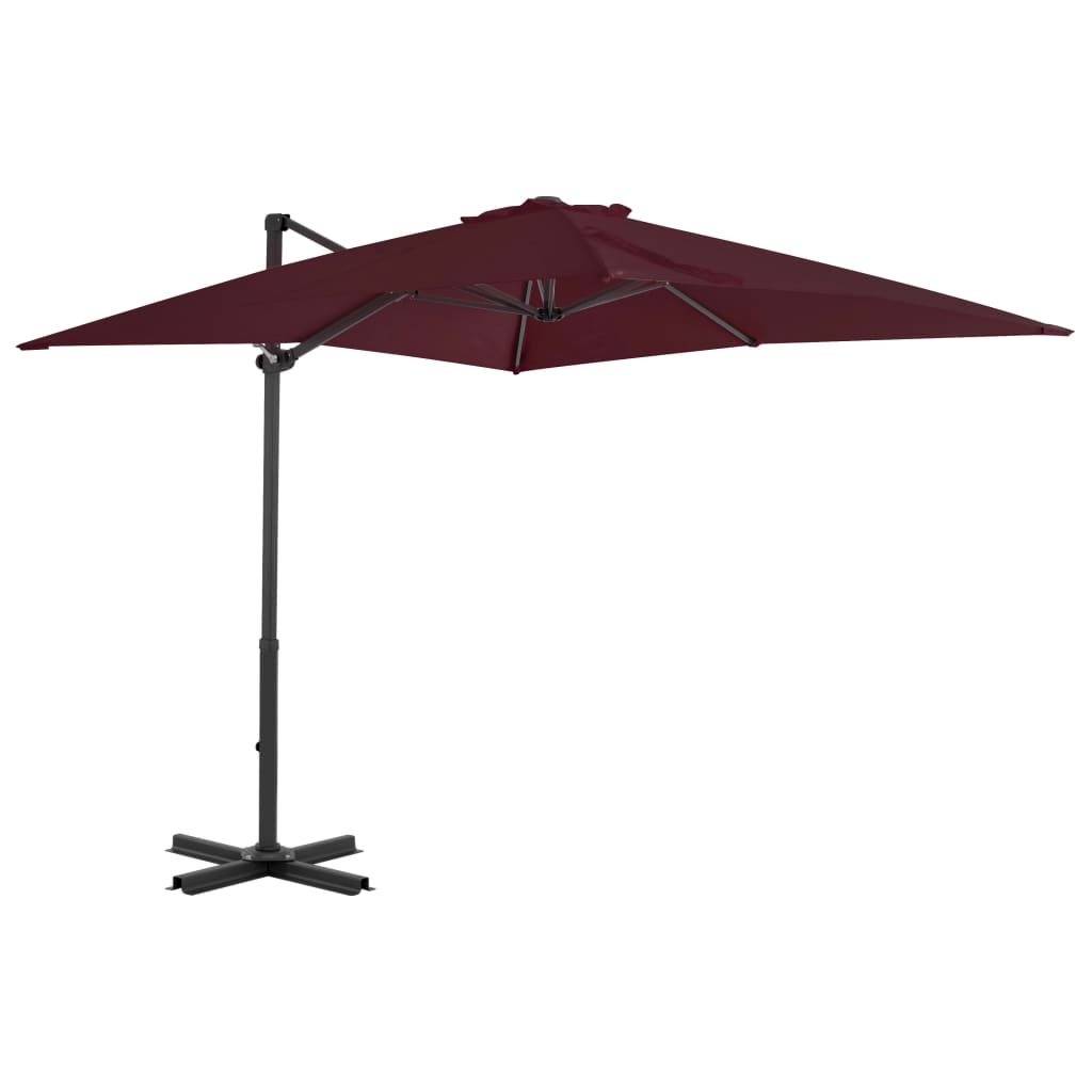 Zweefparasol Met Aluminium Paal 250X250 Cm Bordeauxrood 250 x 250 cm