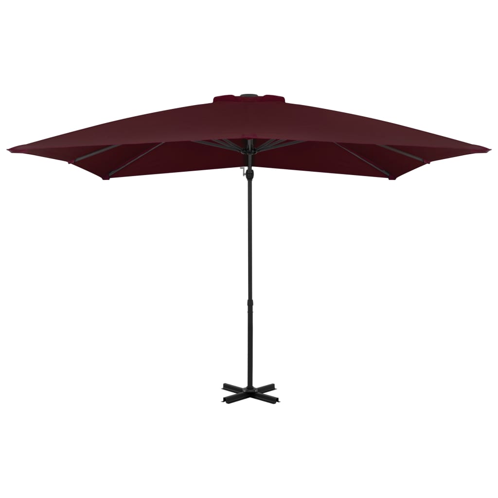 Zweefparasol Met Aluminium Paal 250X250 Cm Bordeauxrood 250 x 250 cm