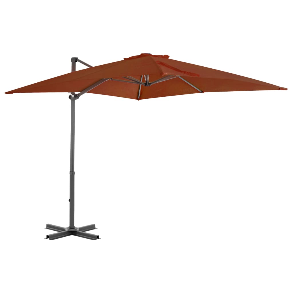 Zweefparasol Met Aluminium Paal 250X250 Cm Terracottakleurig 250 x 250 cm