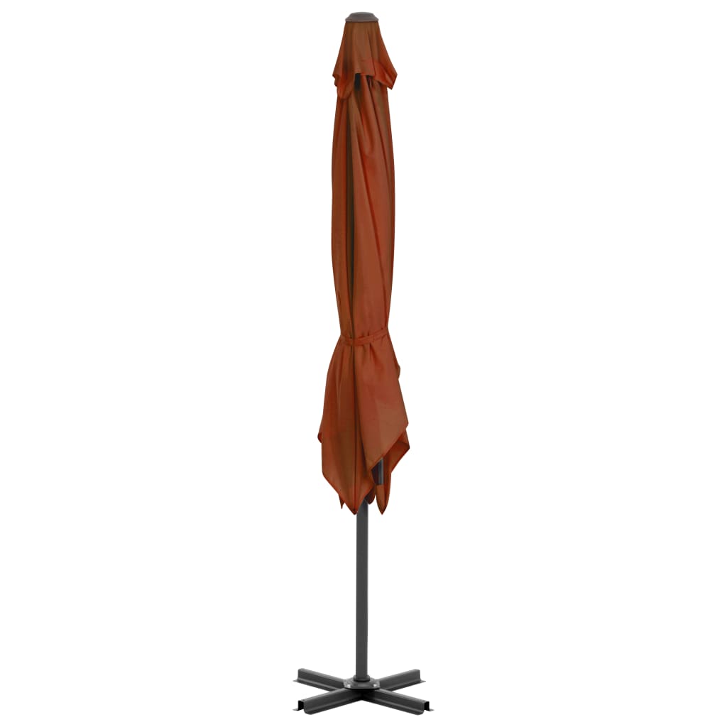 Zweefparasol Met Aluminium Paal 250X250 Cm Terracottakleurig 250 x 250 cm