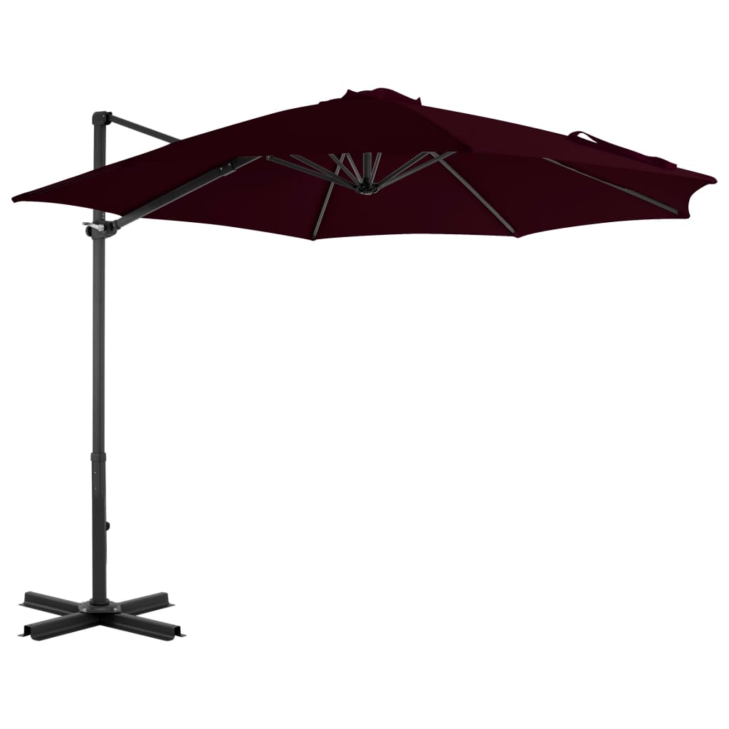 Zweefparasol Met Aluminium Paal 300 Cm Rood 300 x 238 cm