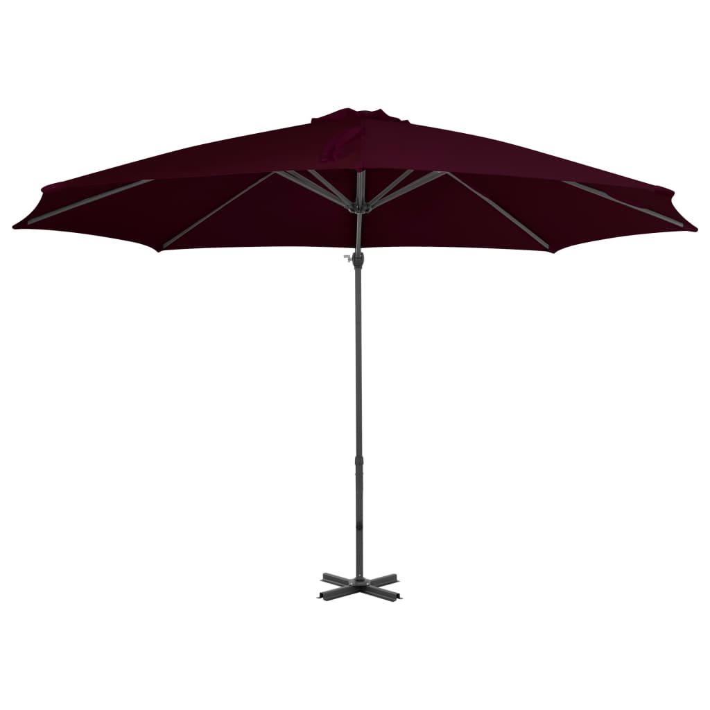 Zweefparasol Met Aluminium Paal 300 Cm Rood 300 x 238 cm