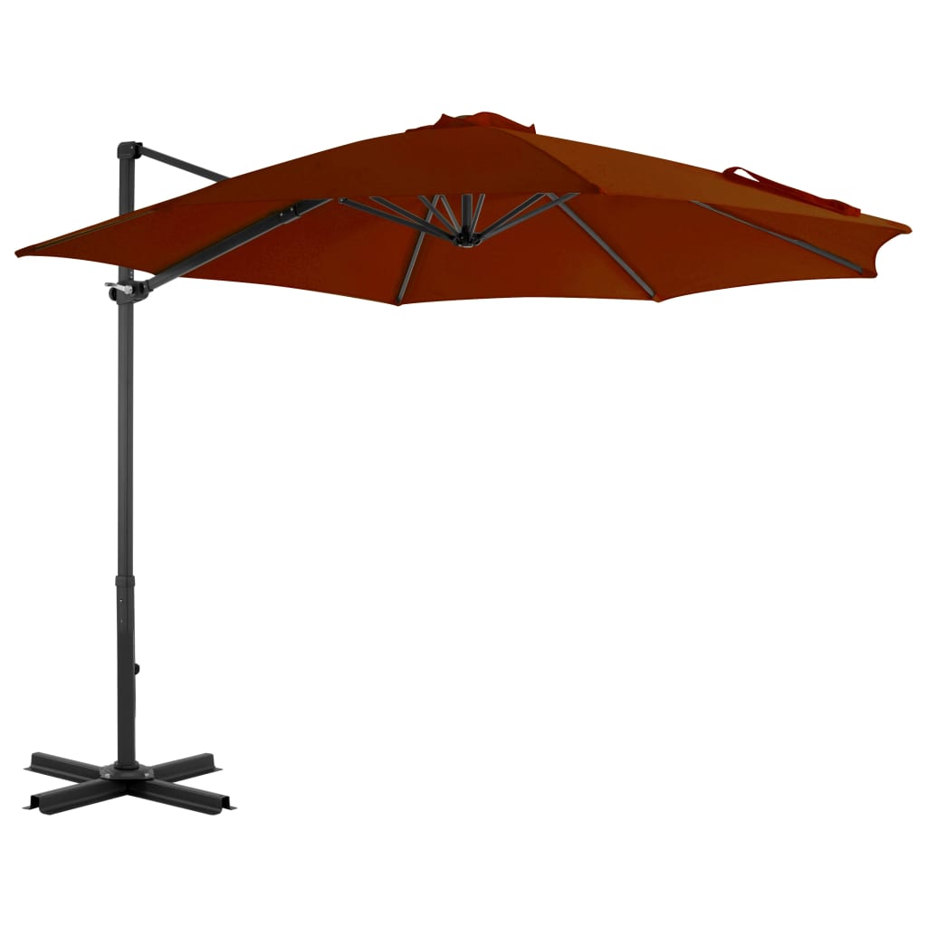 Zweefparasol Met Aluminium Paal 300 Cm Terracottakleurig 300 x 238 cm