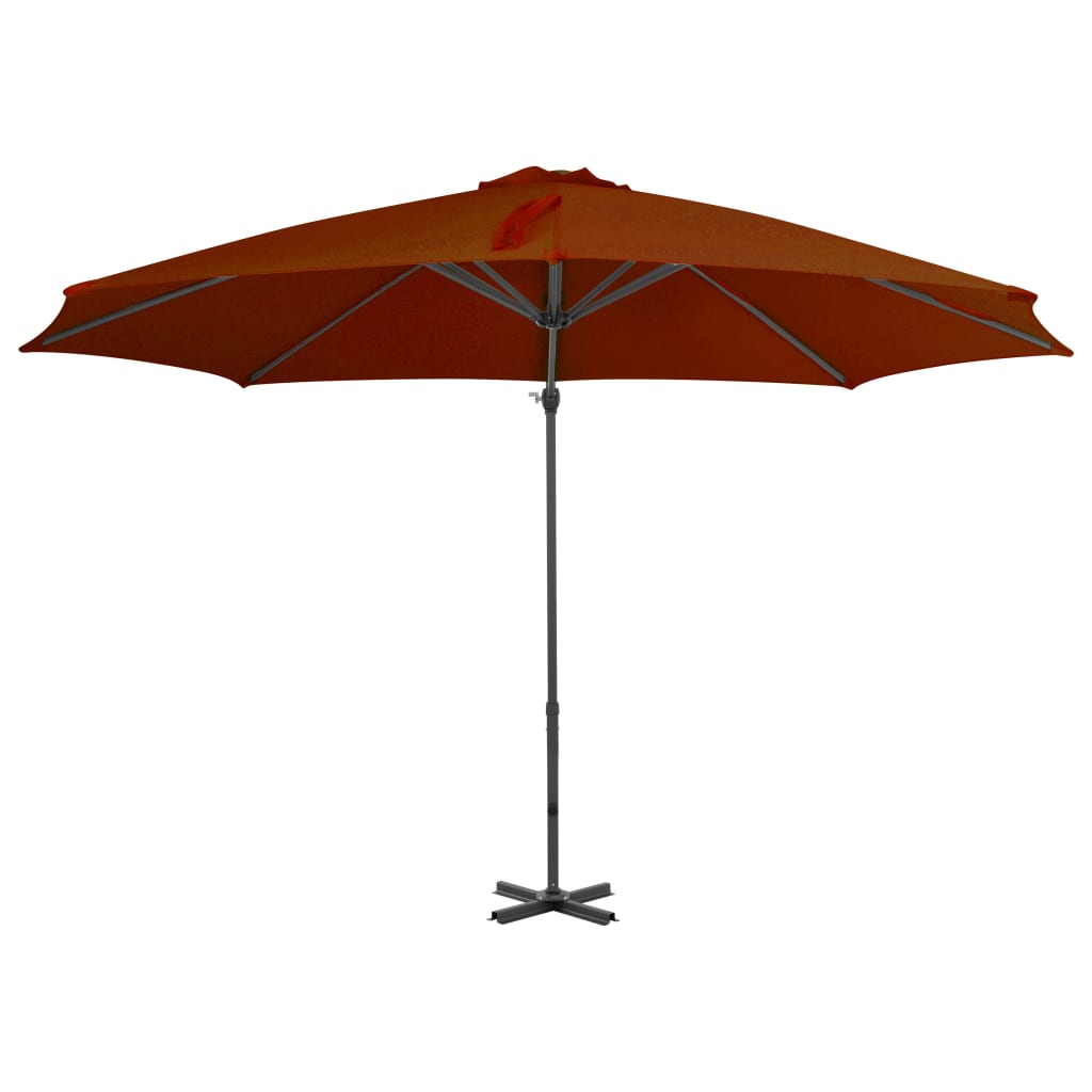 Zweefparasol Met Aluminium Paal 300 Cm Terracottakleurig 300 x 238 cm