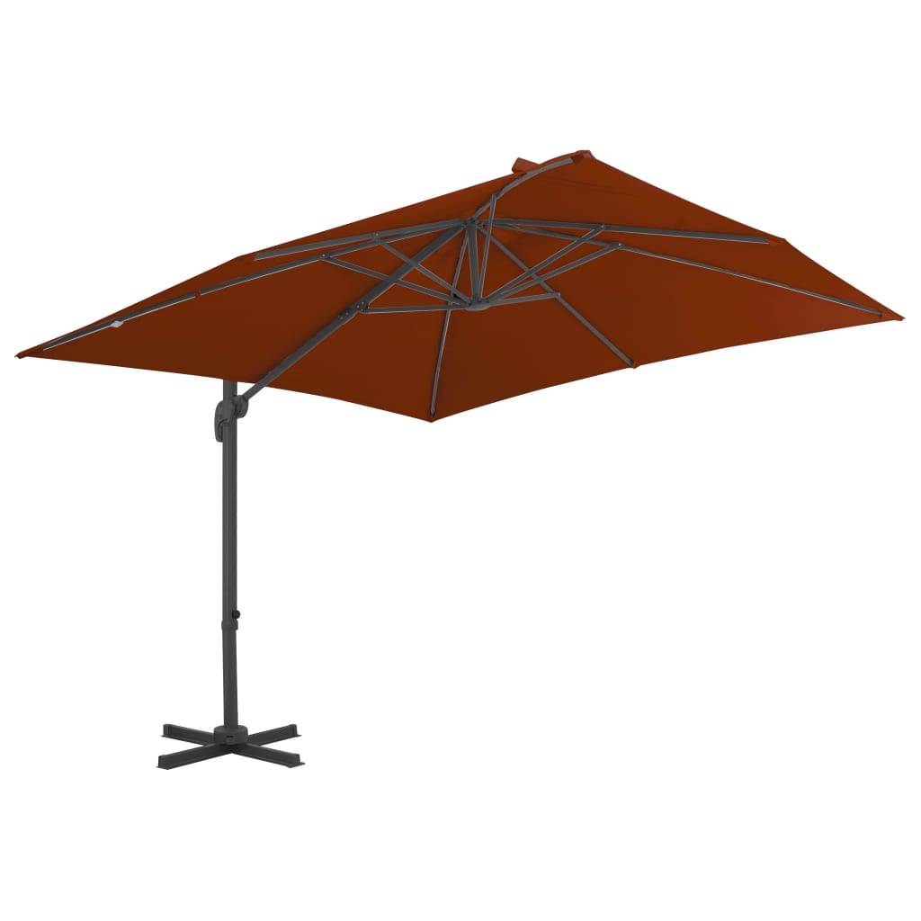 Zweefparasol Met Aluminium Paal 300X300 Cm Terracottakleurig 300 x 300 cm