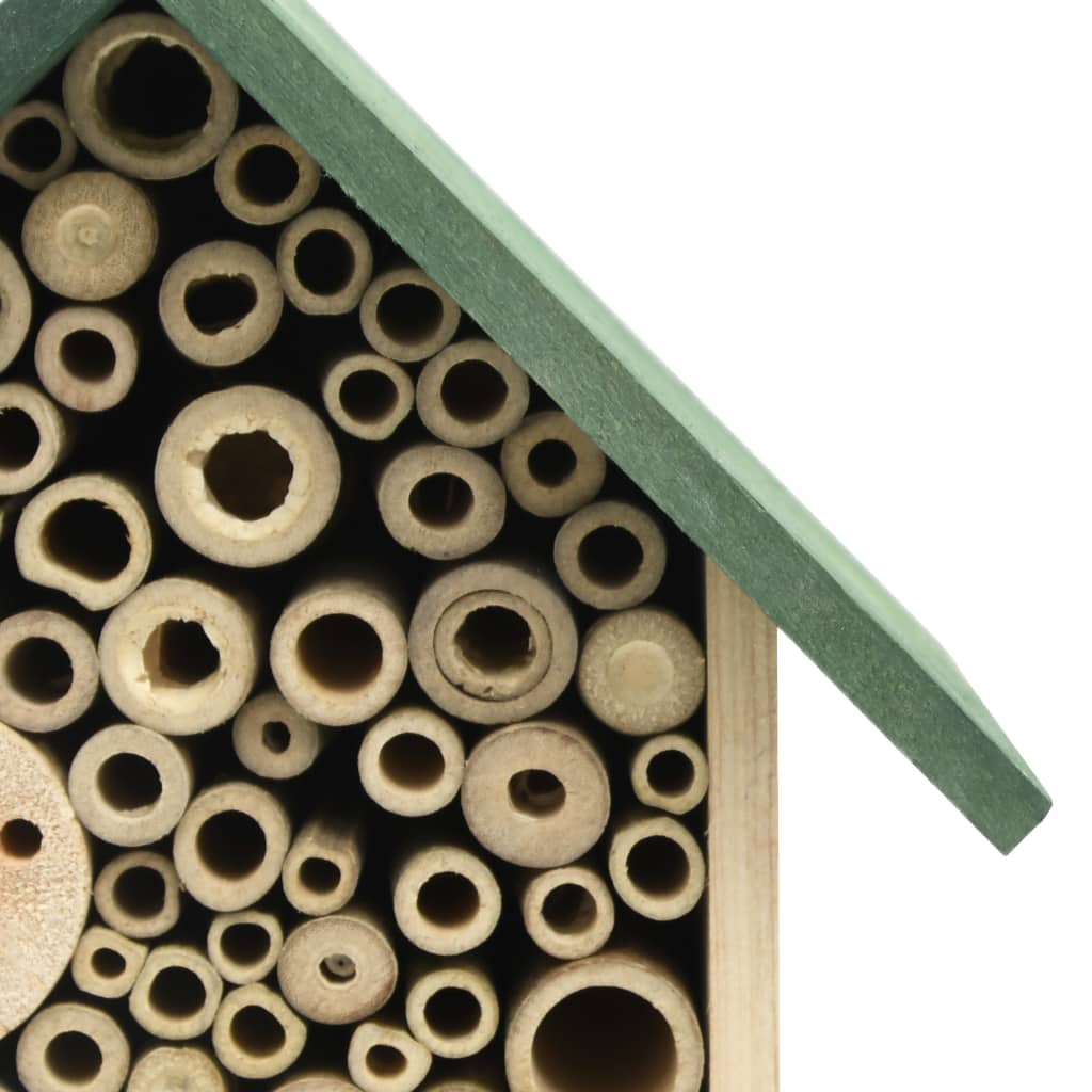 Insectenhotels 2 st 23x14x29 cm massief vurenhout