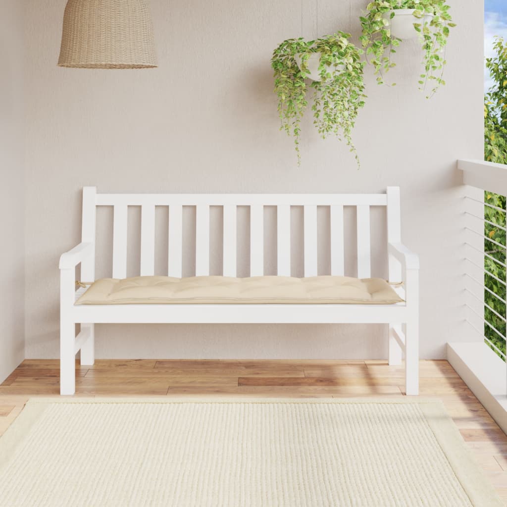 Tuinbankkussen Oxford Stof 150 x 50 x 7 cm Beige