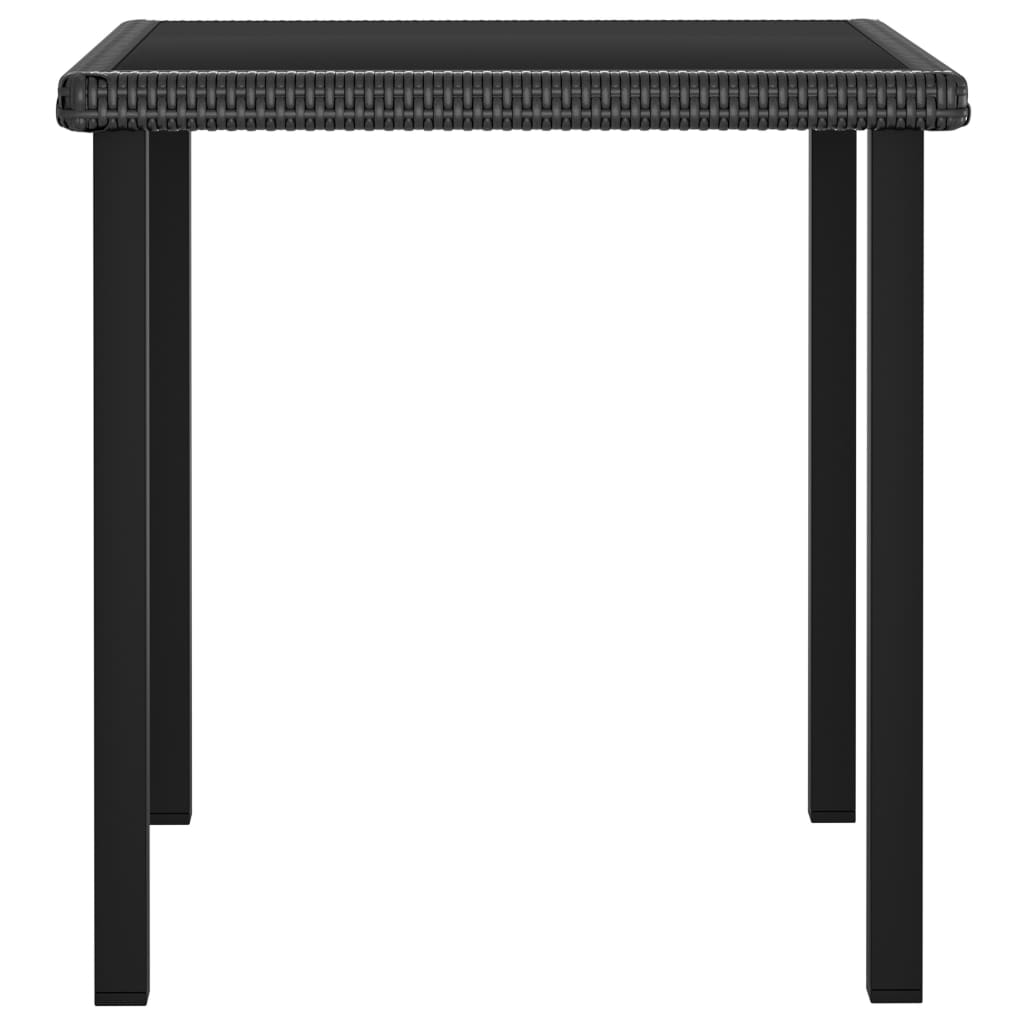 Tuintafel Poly Rattan 70 x 70 x 73 cm Zwart