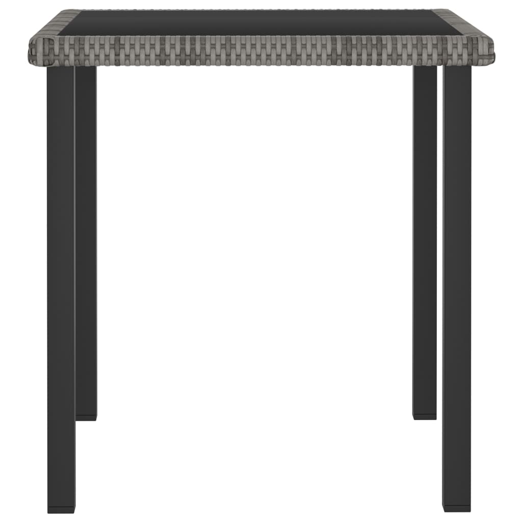 Tuintafel Poly Rattan 70 x 70 x 73 cm Grijs